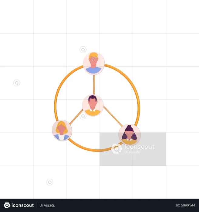 Organization Structure  3D Icon