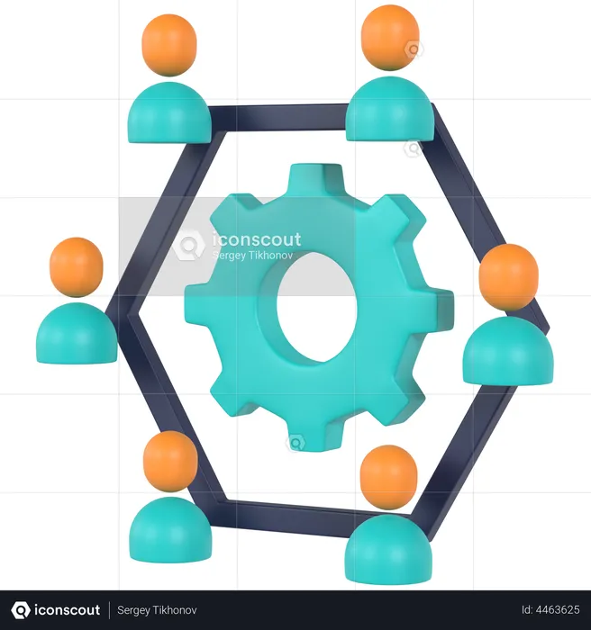 Organization Structure  3D Illustration