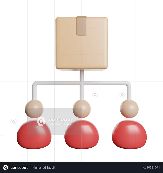 Organization Structure Team  3D Icon