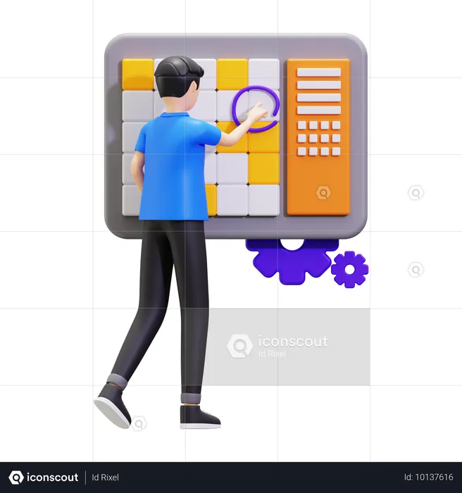 Organizing management structure  3D Illustration