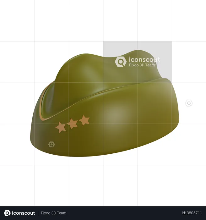 Original WW Military Cap  3D Illustration