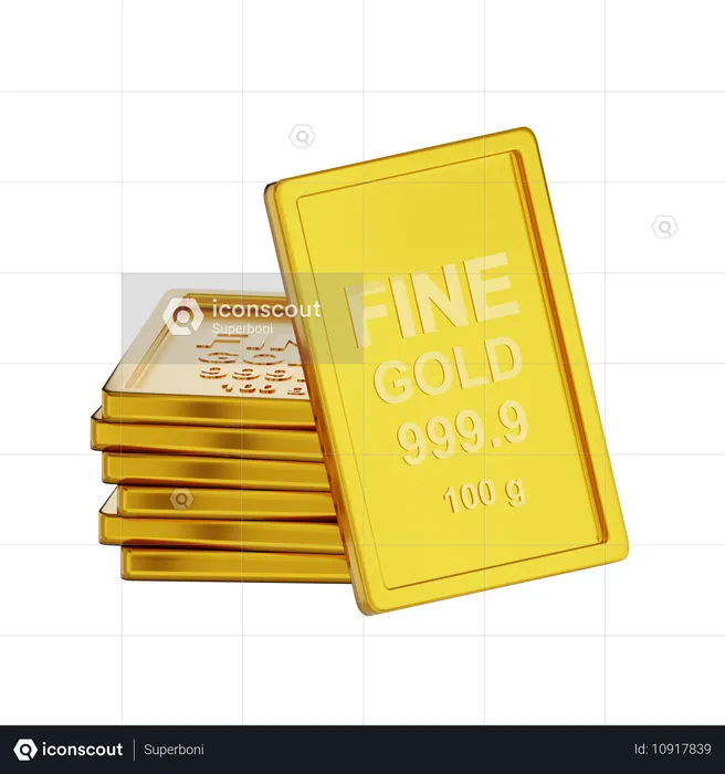 Oro fino apilado 100 g  3D Icon