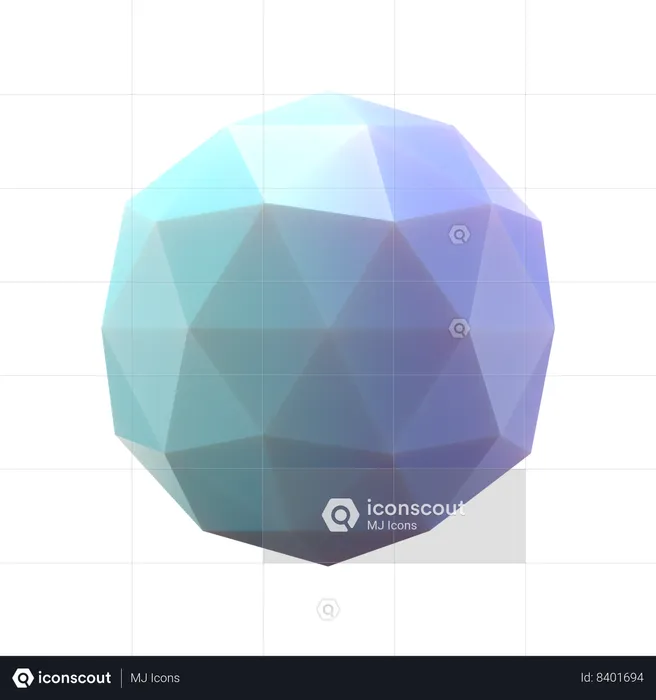 Orthographic Icosphere  3D Icon