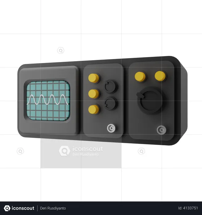 Oscilloscope  3D Illustration