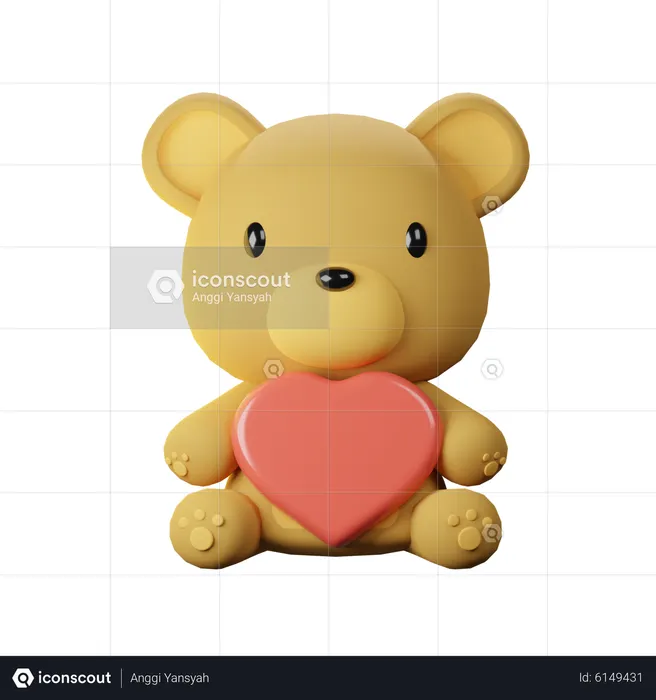 Oso de peluche  3D Icon