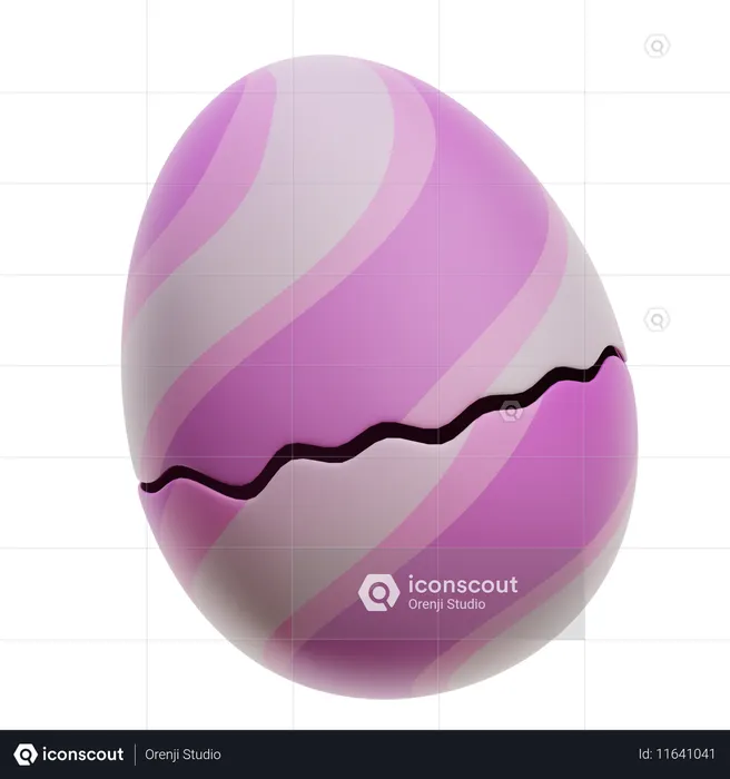 Osterei knacken  3D Icon