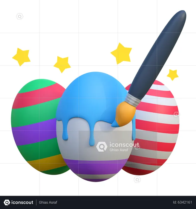 Ostern Malerei Ei  3D Icon