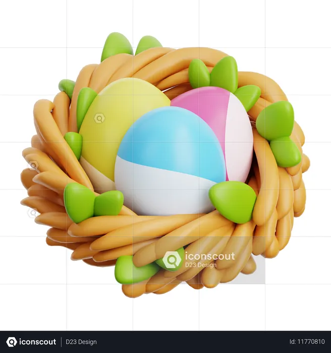Ostereiernest  3D Icon