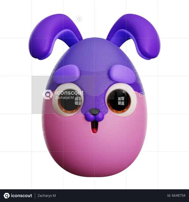 OSTERHASE LILA  3D Icon