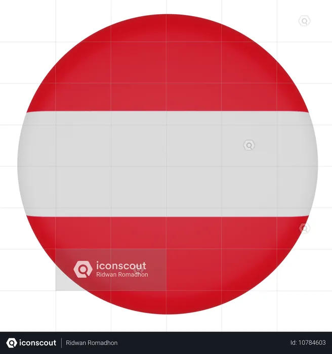 Österreich Flag 3D Icon