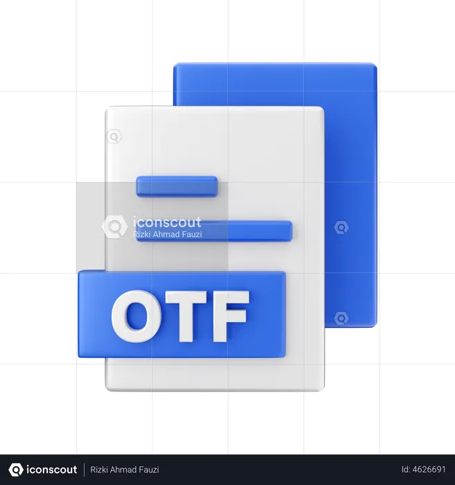 Otf File  3D Illustration