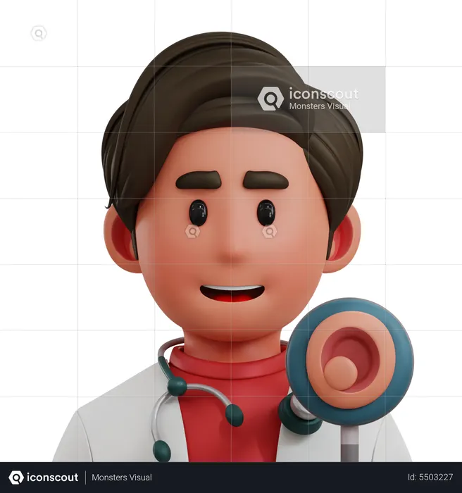 Oto-rhino-laryngologiste  3D Icon