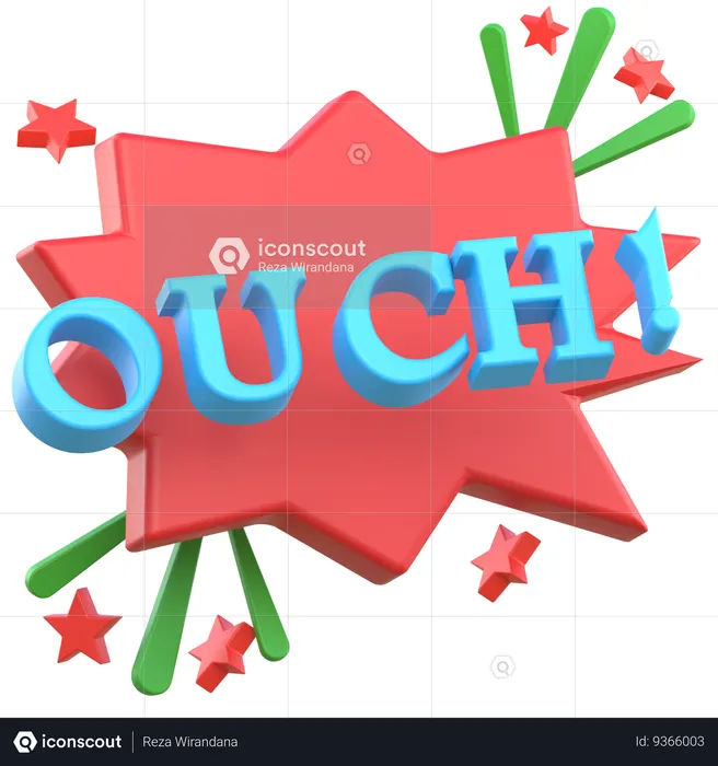 Ouch Sticker  3D Icon