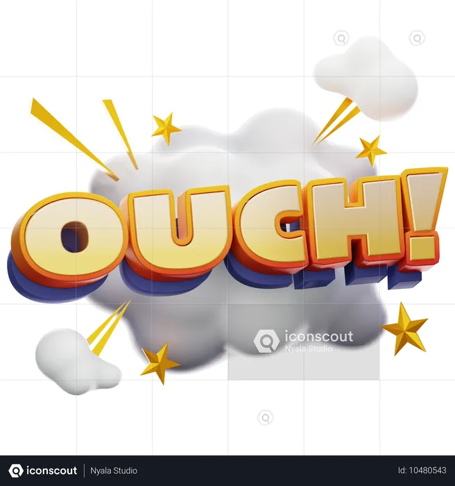 Ouch Sticker  3D Icon