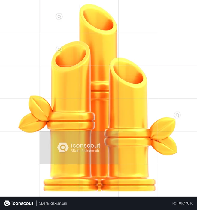 Bambu dourado  3D Icon