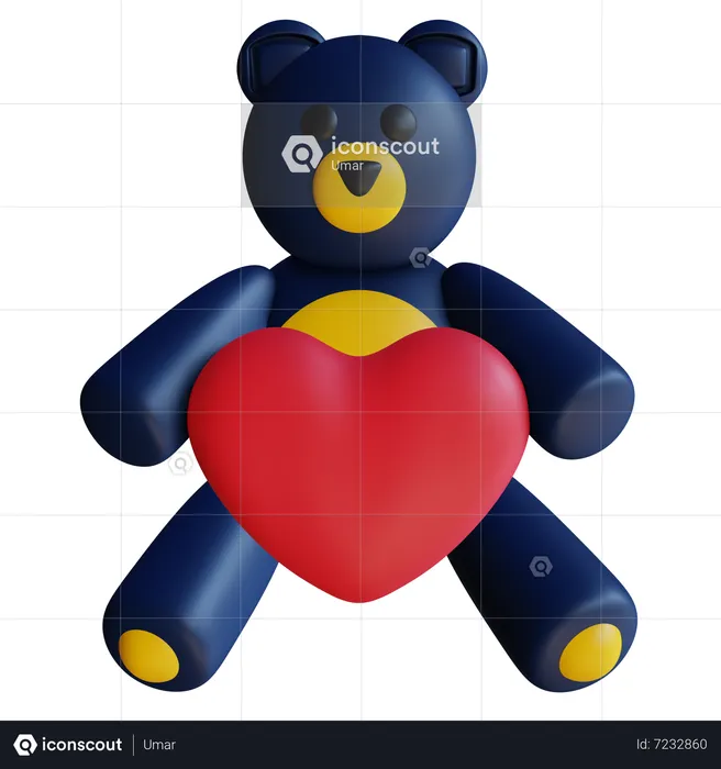 Ours en peluche  3D Icon