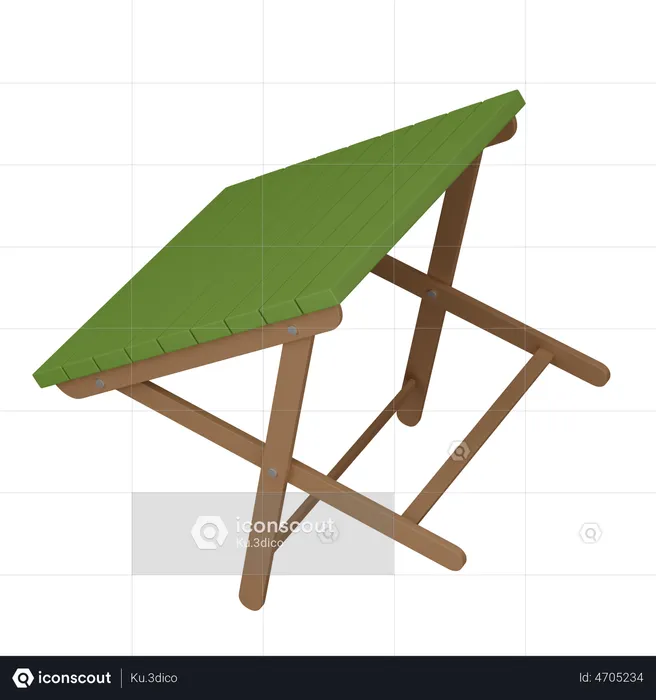 Outdoor table  3D Illustration