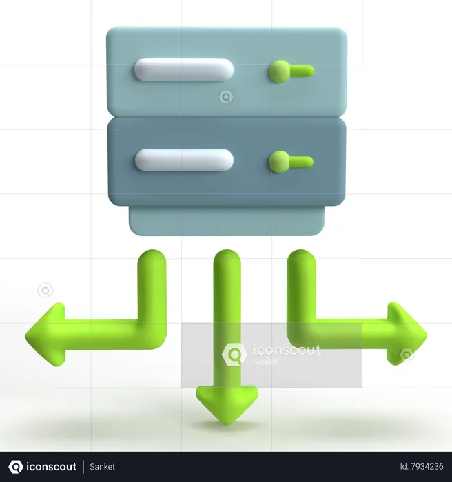 Output Data  3D Icon