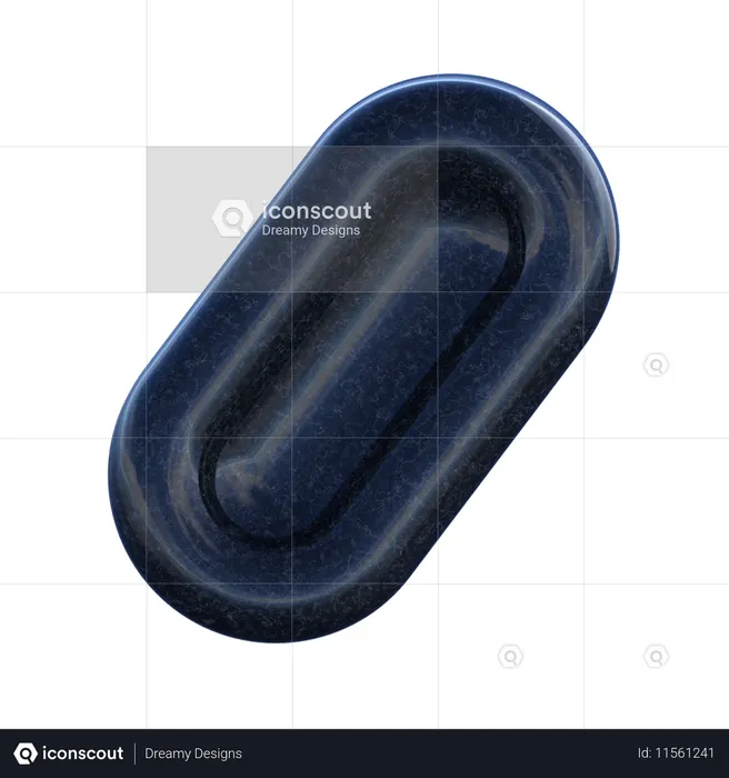 Oval Shape  3D Icon