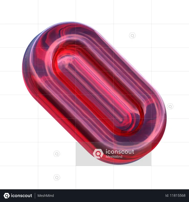 Ovale Form  3D Icon