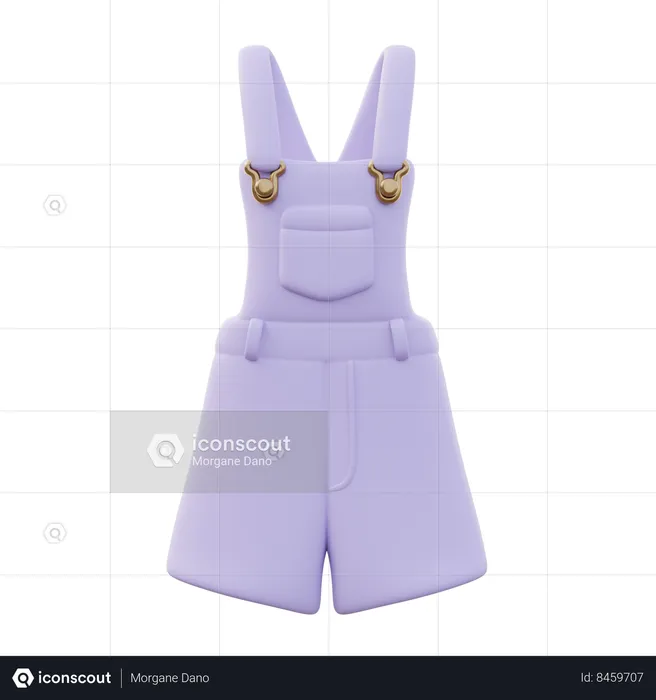 Overalls shorts Women  3D Icon