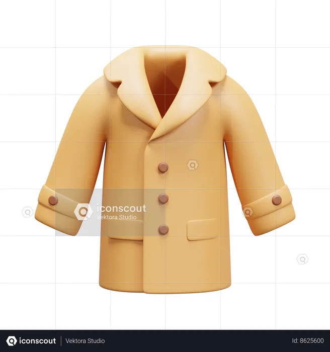 Overcoat  3D Icon