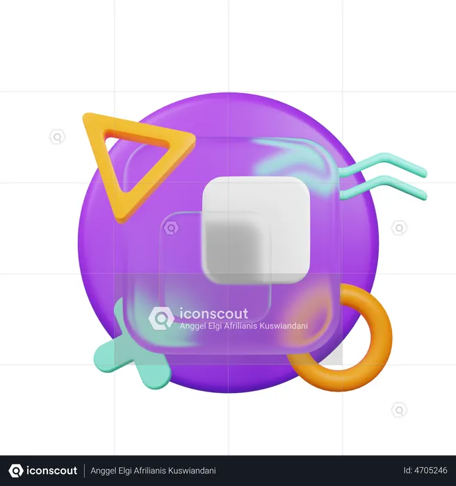 Overlay Square  3D Icon