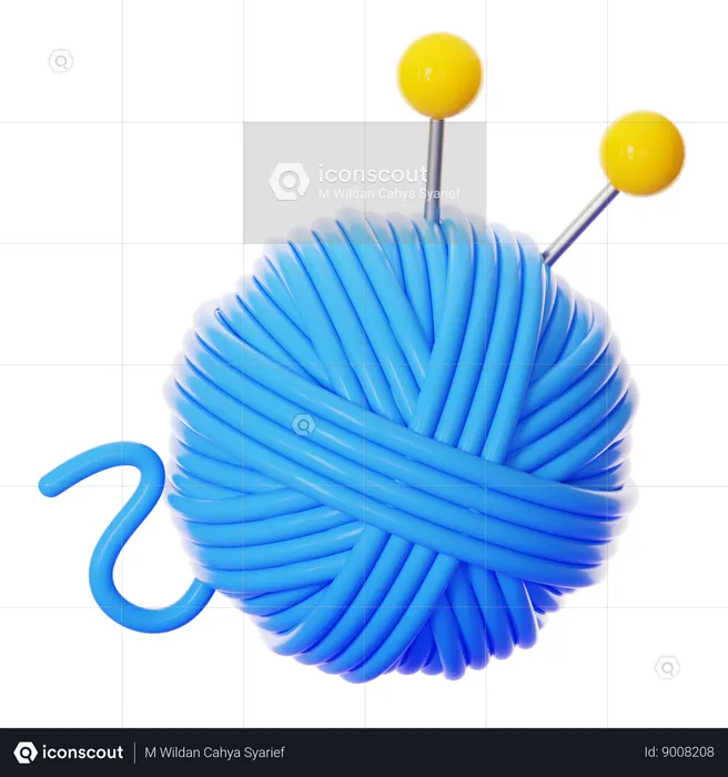 Bola de hilo  3D Icon