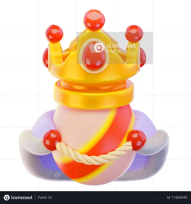 Ovo com coroa  3D Icon