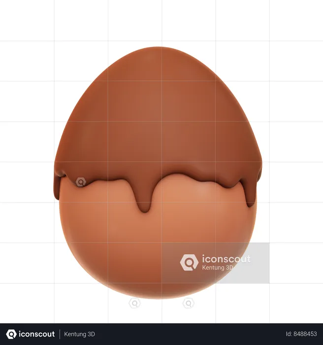 Ovo de chocolate  3D Icon