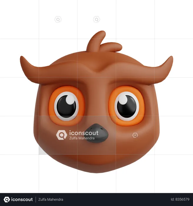 Owl Emoji 3D Icon