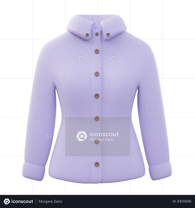 Oxford button down shirt Women  3D Icon