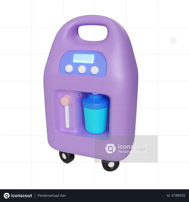 Oxygen Concentrator  3D Illustration