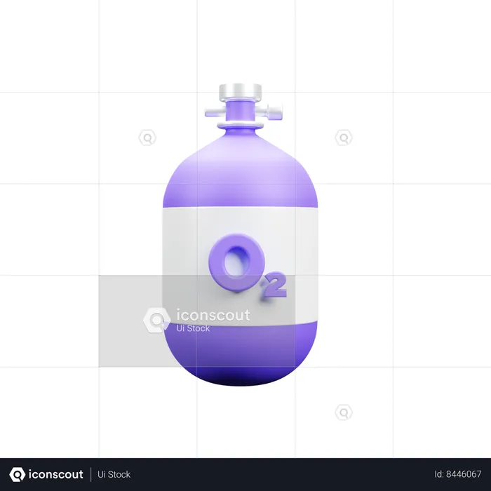 Oxygen Cylinder  3D Icon