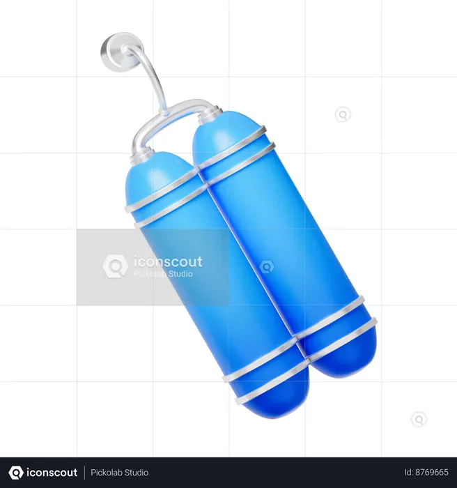 Oxygen Cylinder  3D Icon