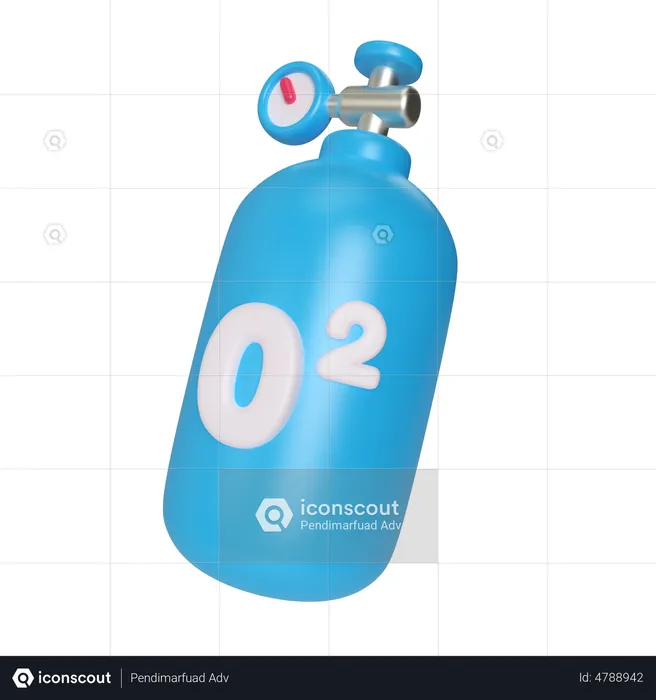 Oxygen Cylinder  3D Illustration