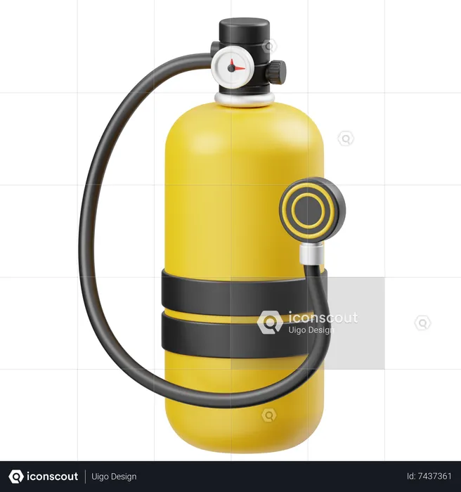 Oxygen Tank  3D Icon