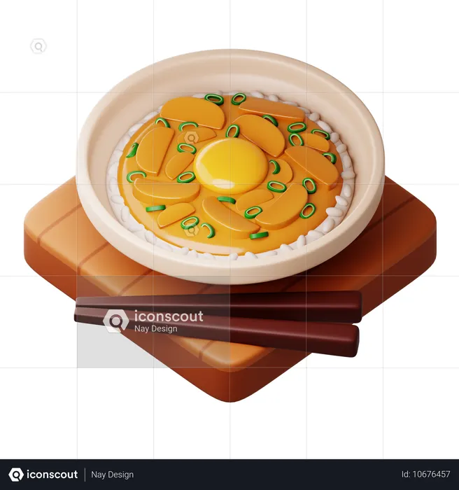 Oyakodon  3D Icon