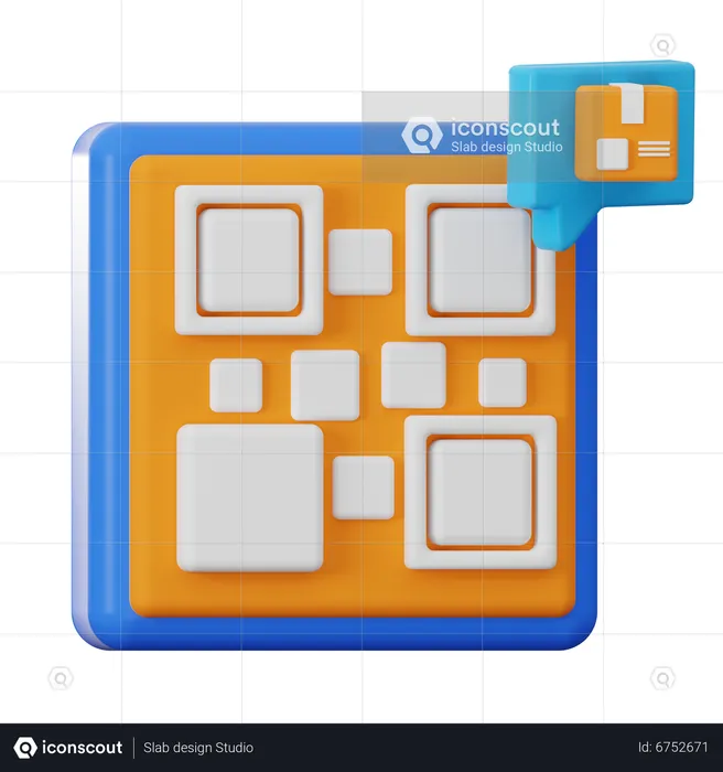 Package Barcode  3D Icon