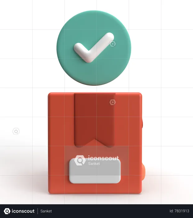 Package Checked  3D Icon