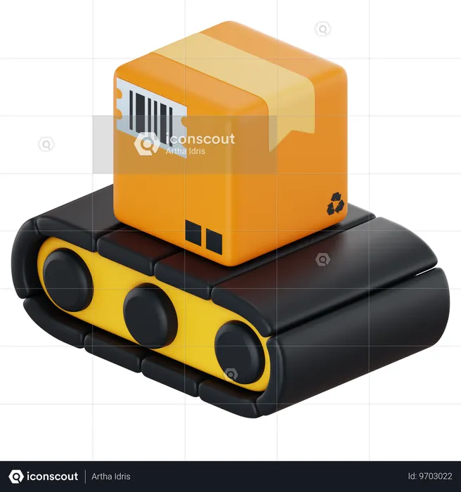 Package Conveyor  3D Icon
