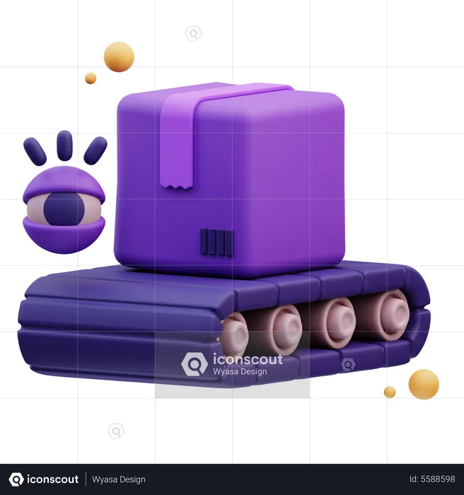 Package Conveyor  3D Icon