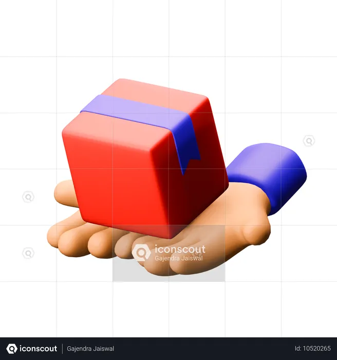 패키지 배달됨  3D Icon