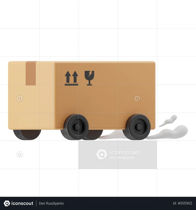 Package delivery  3D Illustration