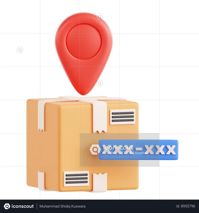 Package Delivery Location  3D Icon