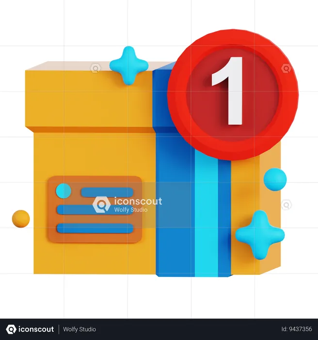PACKAGE DELIVERY NOTIFICATION  3D Icon