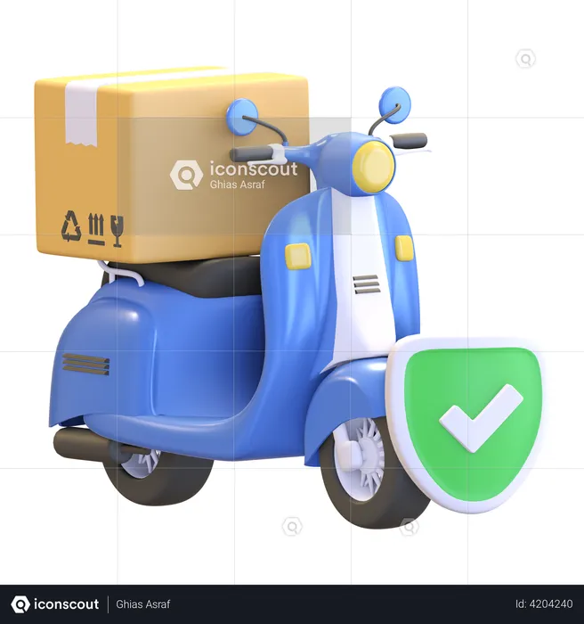 Package delivery success  3D Illustration