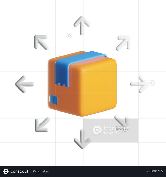 Package Distribution 3D Illustration