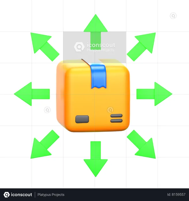 Package Distribution  3D Icon