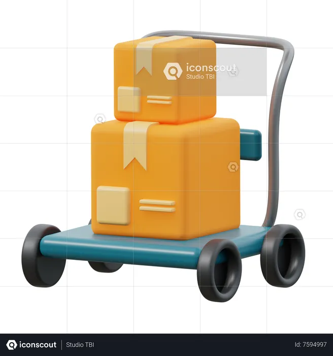 Package Dolly  3D Icon